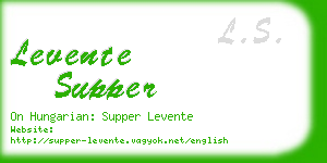 levente supper business card